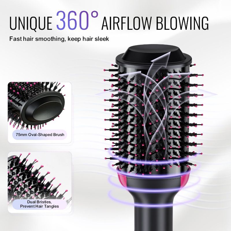 Blow Hair Hair Ionic Brush 2.95 Barrel Dryer Oval And Dryer Styler With_voghion.com