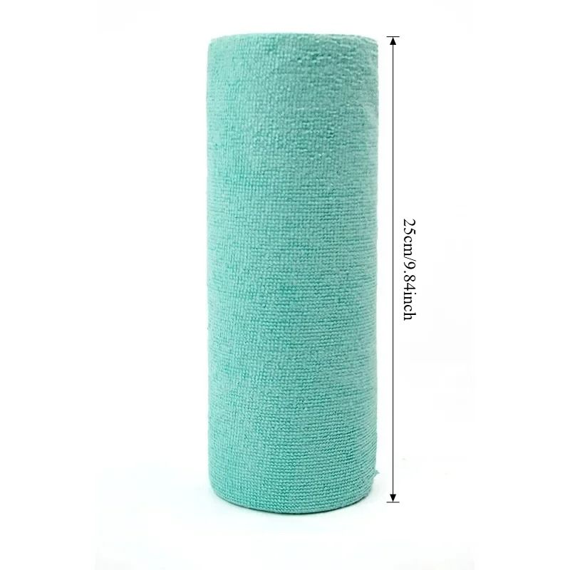 Reusable Cleaning Wipe Household Kitchen Cloth Microfiber Towel Rolls Dish Rags Wash Paper Towel Replacement 1 Roll Of 20 Sheets_voghion.com