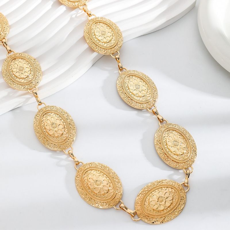 2025 Ximia High-End-Mode Metallgürtel Taille Kette Ethno-Stil Outfit_voghion.com