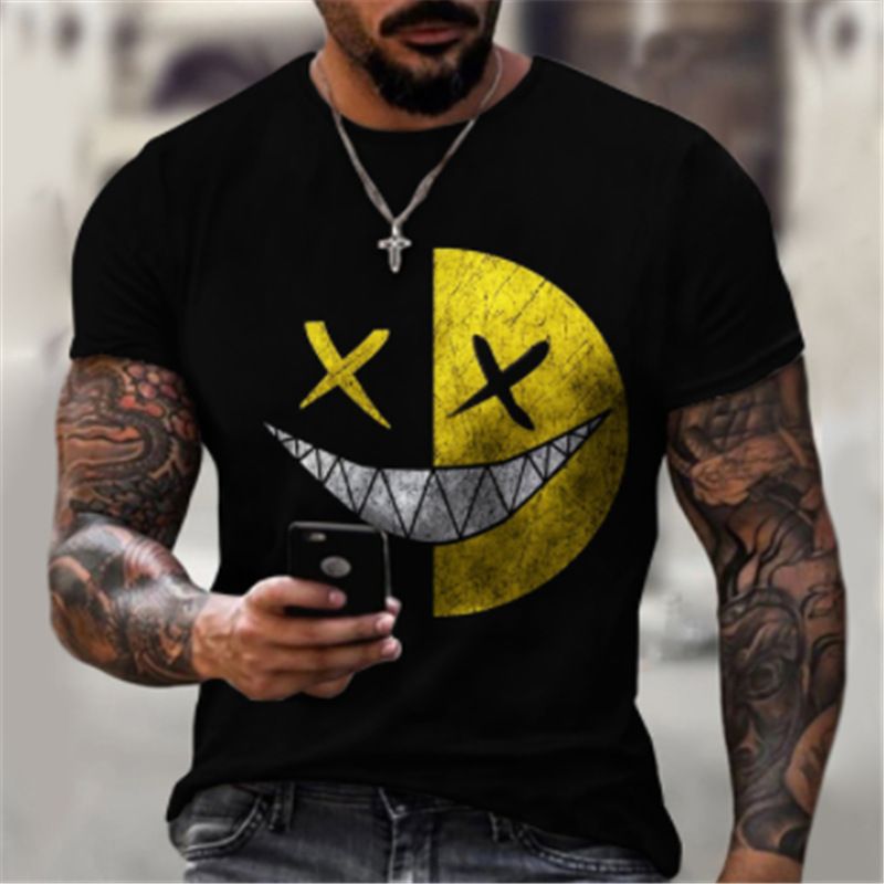 Sommer Neues lustiges trendiges kreatives kurzärmeliges T-Shirt für Männer_voghion.com