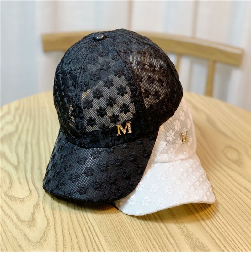 Ny ihålig andningsbar barn sommar spetsblomma basebollkeps för shopping mode mångsidig casual solskydd och_voghion.com