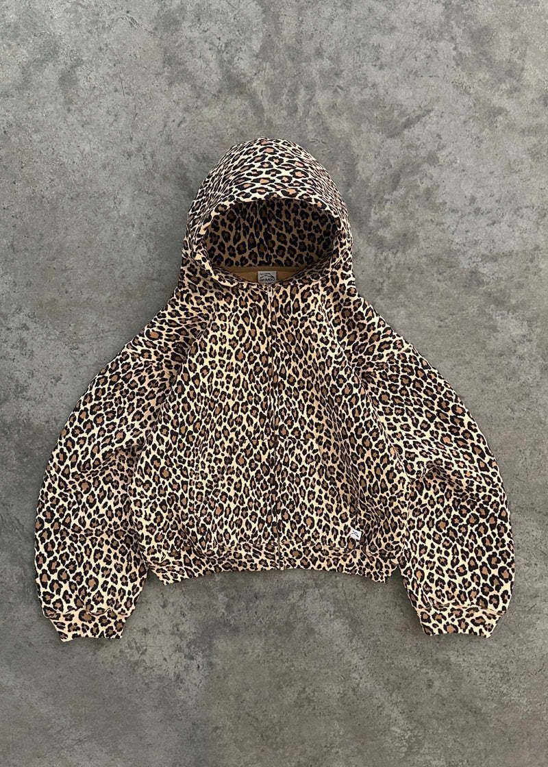 Felpa con cappuccio e cerniera stile hip hop Harajuku con stampa leopardata retrò Y2k_voghion.com