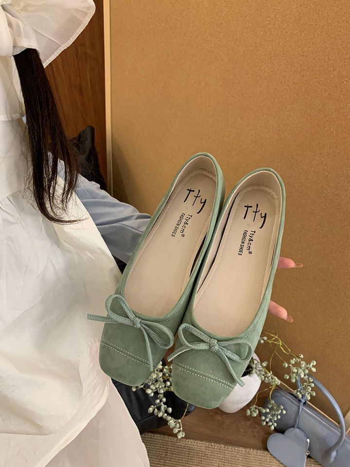 Scarpe singole da donna con tacco basso, altezza crescente, rosse, inizio primavera, nuove, stile fata, stile fagiolo francese_voghion.com