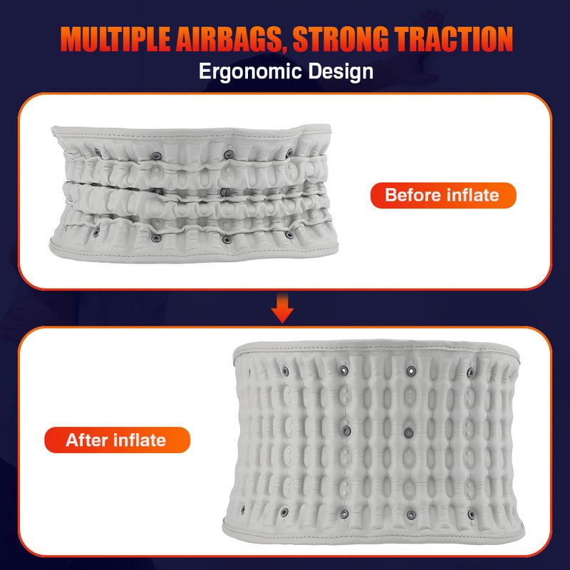 Iatable Red Light Aquecimento Vibração Massagem Airbag Costas Cintura Suporte Cinto Abdômen Ferramentas de Alívio Da Dor_voghion.com