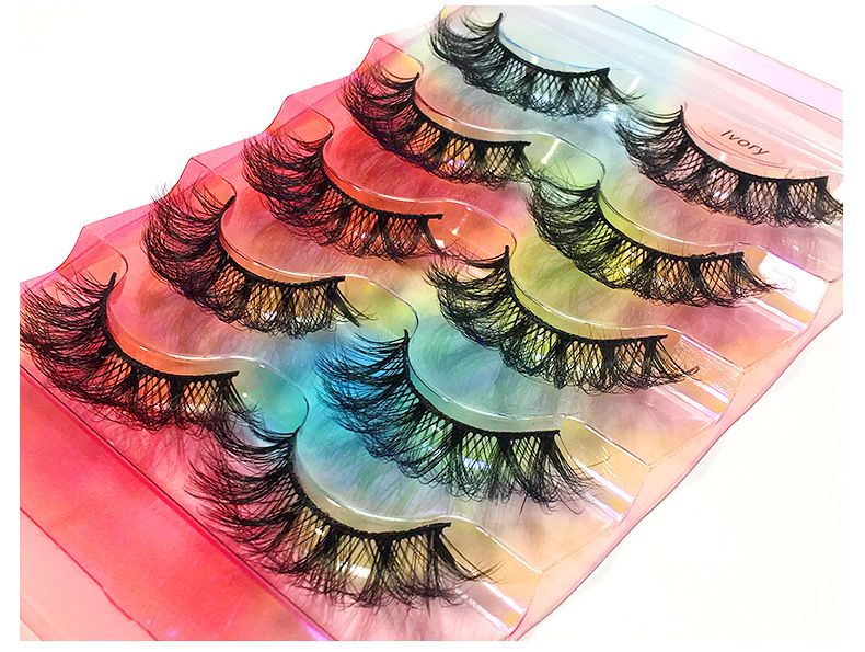 CMAYOME 5-Pairs Colored Faux Mink Eyelashes - Voluminous, Fluffy, Multi-Layered False Lashes For Dramatic & Natural Look_voghion.com