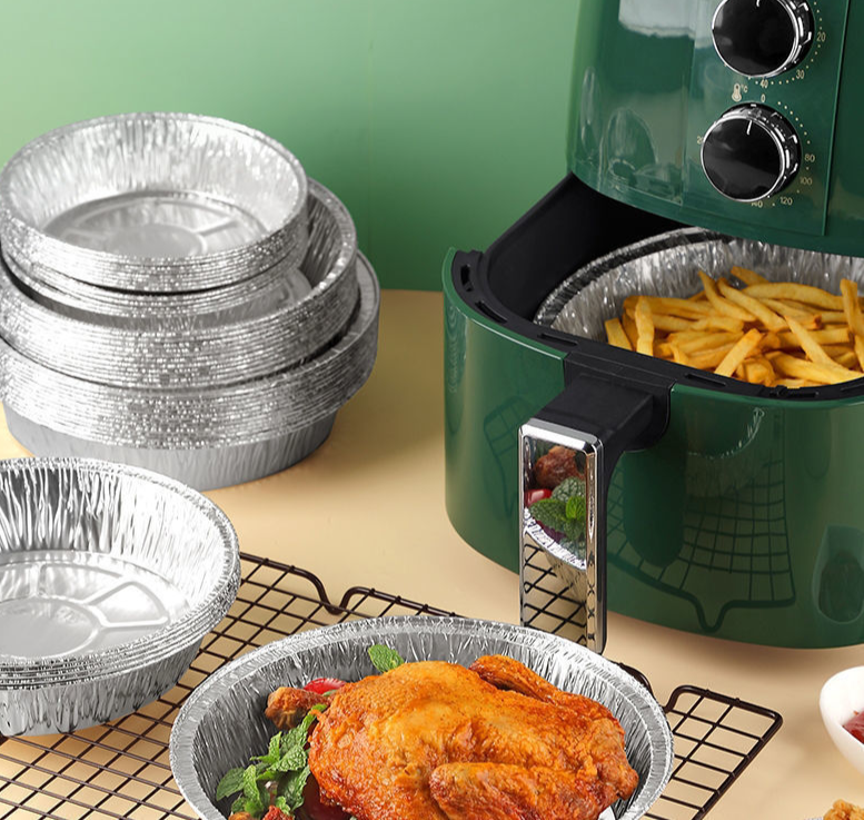 Kalınlaştırılmış Alüminyum Folyo Hava Fritözü Özel Tepsi Yüksek Sıcaklığa Dayanıklı Pişirme Pedi Kızartma Yağı Emici Yağ Geçirmez Kağıt_voghion.com