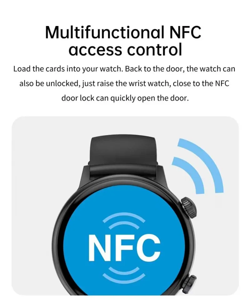 New HK39 Women's 1.1 Round True AMOLED Smartwatch With Sports, NFC, Call, And Offline Payment_voghion.com