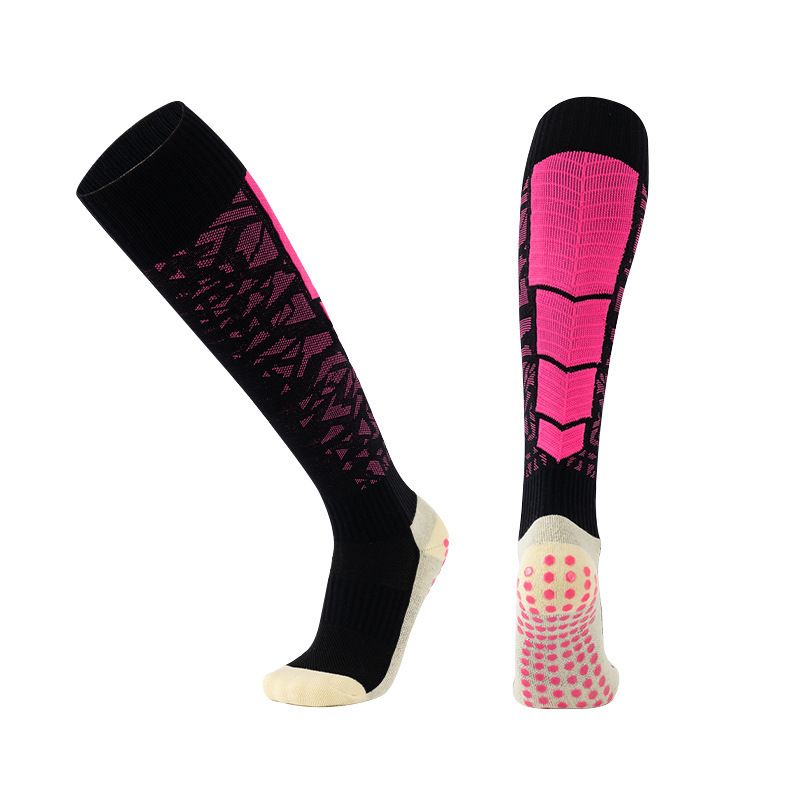 Football Socks Long Over The Knee Football Socks With Thickened Towel Soles, Non Slip And Wear Resistant Socks With Glue_voghion.com
