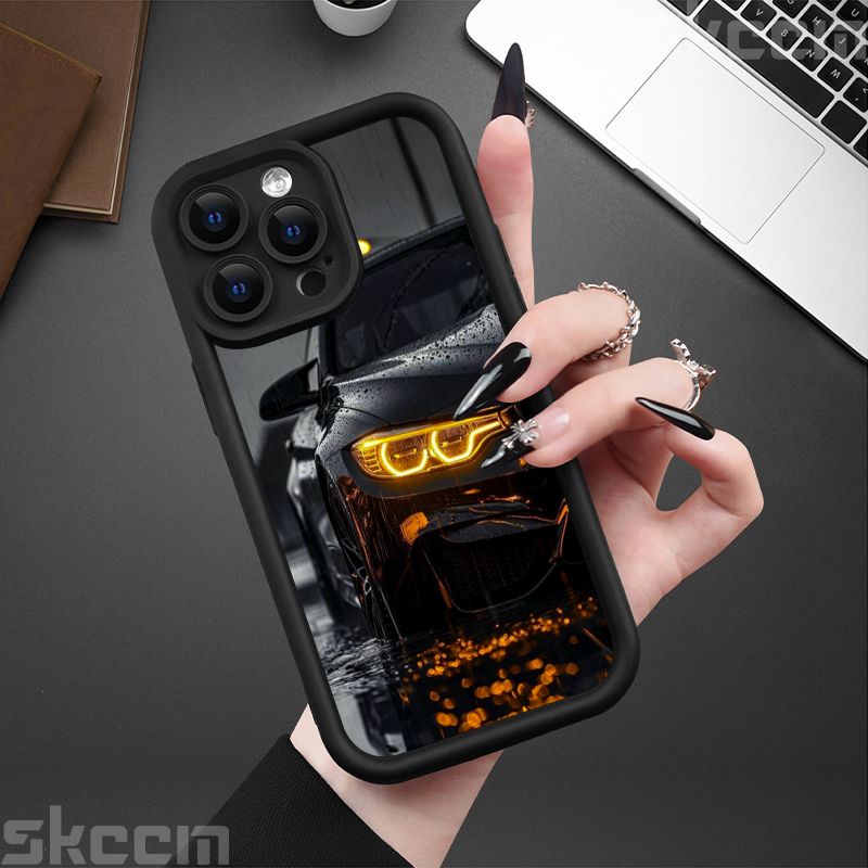 Divatos autómintás szilikon telefontok iPhone 16 Pro Max 15 14 11 12 13 7 8 16 Plus XS X XR matt ütésálló puha borítás_voghion.com