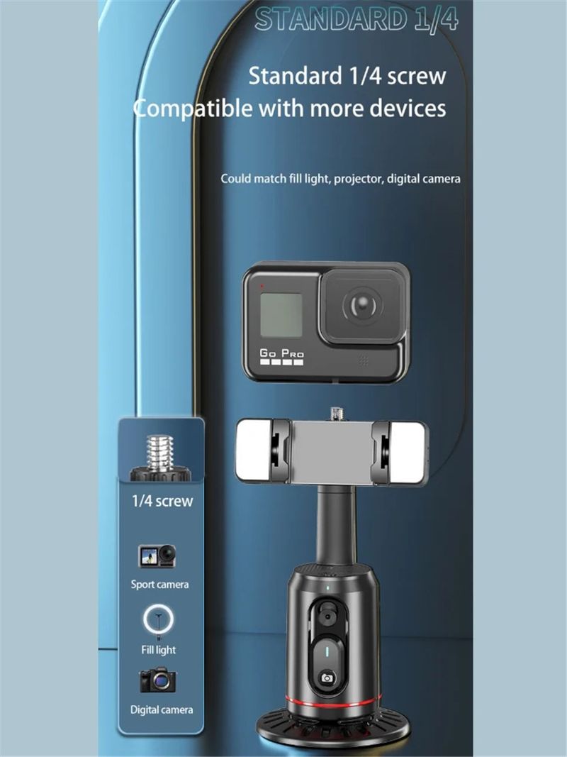 Handheld Gimbal Stabilizer 360-degree Rotated Face Tracking Smartphone With Wireless Bluetooth Remote For IPhone Android_voghion.com
