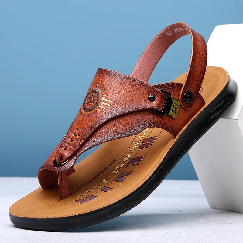 Lässige Flip-Flops für Herren, rutschfeste Sommersandalen für den Außenbereich mit doppeltem Verwendungszweck, Hausschuhe aus ultrafeinem Sperrholz, Sandalen und Sandalen für Herren_voghion.com
