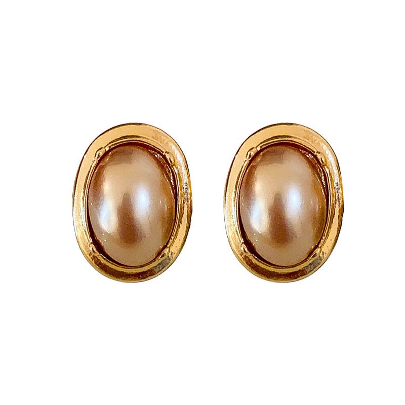 Orecchini a bottone in metallo argentato con perle geometriche, stile francese, personalità, moda, temperamento, nuovi gioielli_voghion.com