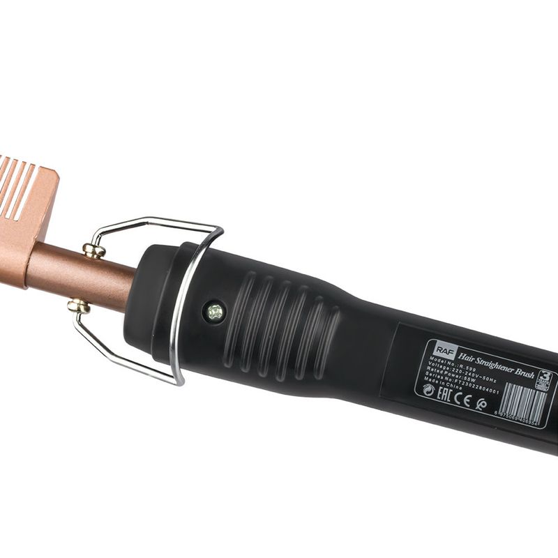 3-in-1 Electric Hair Brush, Straightening & Curling Iron With Negative Ion, Dry & Wet Use, EU Plug_voghion.com