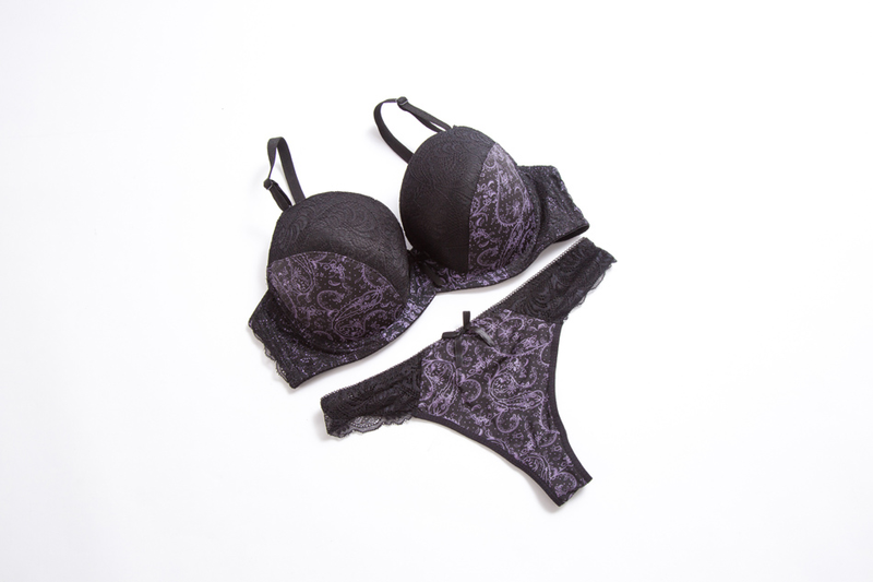 Sexy String Kant Push Up Bh Set Lingerie Vrouwen Ondergoed Intimi Borduren Bloemen Zwart Wit Big Size Bh Korte_voghion.com