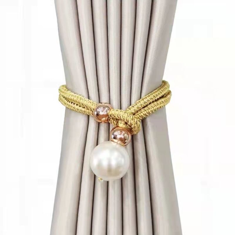 Creative Night Pearl Tiebacks Simple No-Installation Accessories Curtain Ties_voghion.com