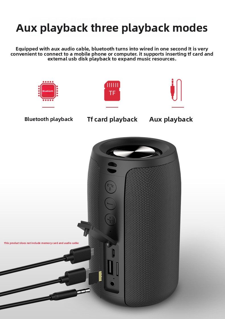 【Wysoka jakość】 Bezprzewodowy subwoofer Bluetooth S32 do użytku na zewnątrz, nowy mały głośnik_voghion.com