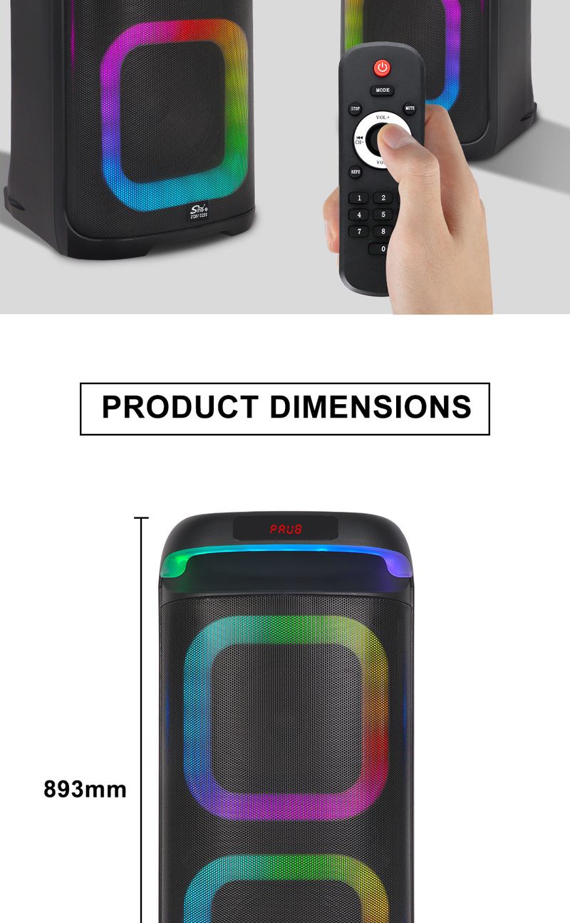 ZQS1022 Bluetooth kõlar Kõrge helikvaliteetne subwoofer Kodu elutoa ruumilise heli kõlar_voghion.com