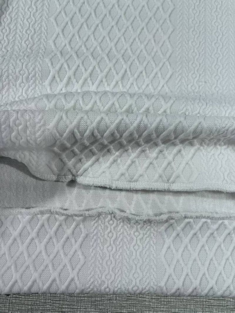 Herrenhemd mit strukturiertem Jacquard-Reißverschluss – Slim Fit, Stehkragen mit geometrischem Muster, weißes lässiges Langarmoberteil_voghion.com