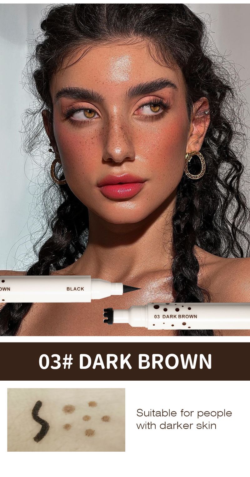 Kissbeauty Natural Simulation Waterproof Sweatproof Freckle Eyeliner Quick-Dry Makeup New Product_voghion.com