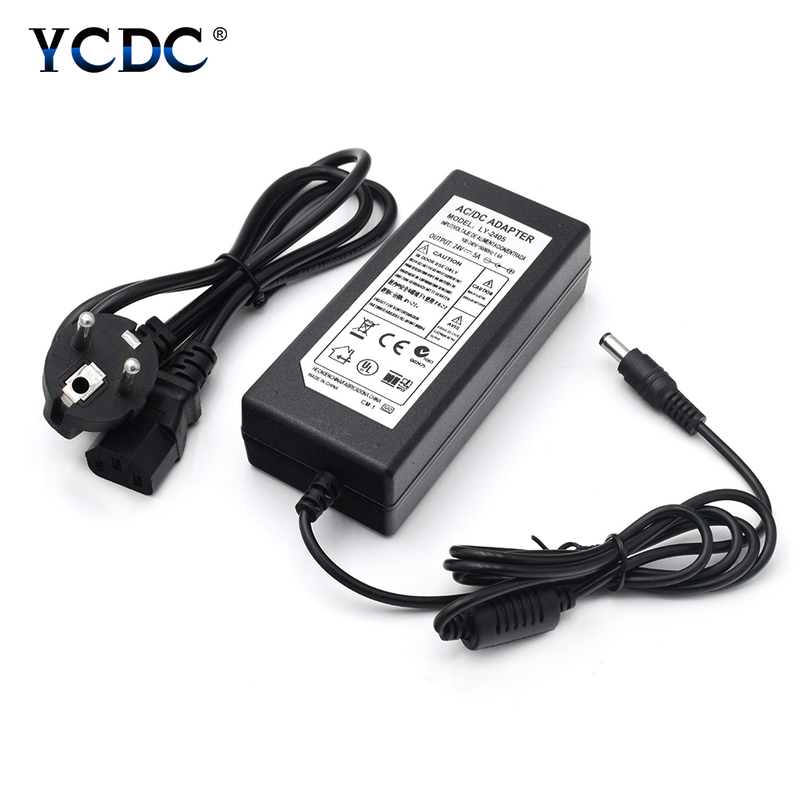DC 24V 5A US/EU/UK/AU Plug Charger Universal AC100-240V To DC 24V 5A Power Supply Adapter Converter Module Stable High Power_voghion.com