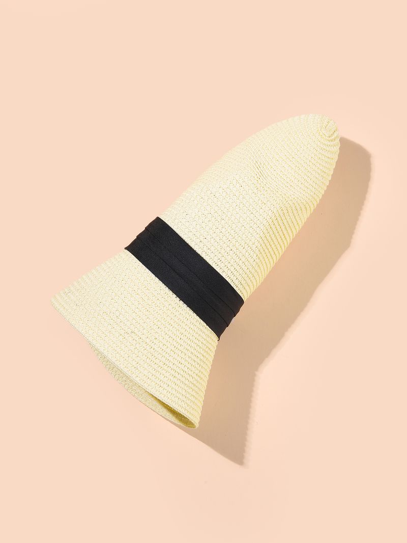 New Arrivals Summer Panama straw British top Men's and women's foldable sun shading beach Sun protection hat_voghion.com