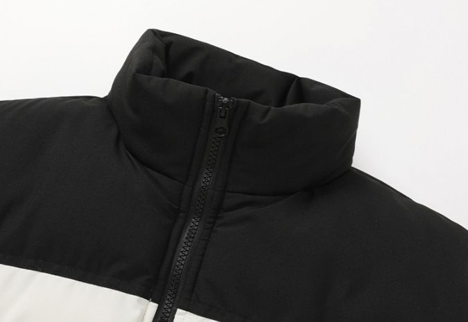 Men's Clothing Style Down Cotton Vest For Men In Autumn And Winter, Enlarged And Thickened, Warm And Stand Up Collar Jacket With Letter Print_voghion.com