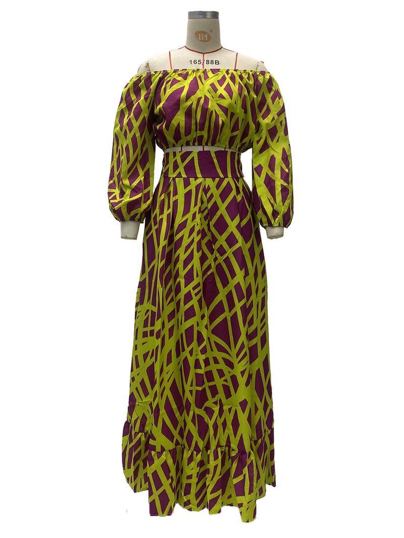 Dammekleeder elegant gedréckte grenziwwerschreidend Rock Moud Kostüm_voghion.com