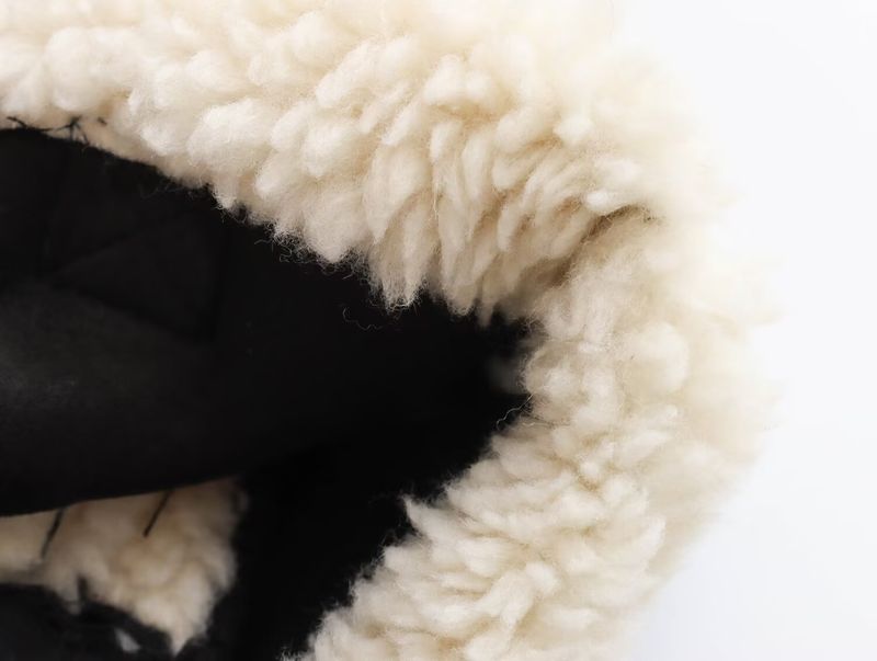 Blouson aviateur en fausse peau de mouton pour femme avec doublure polaire douillette, élégant manteau d'hiver zippé pour un style décontracté et streetwear, léger et chaud_voghion.com