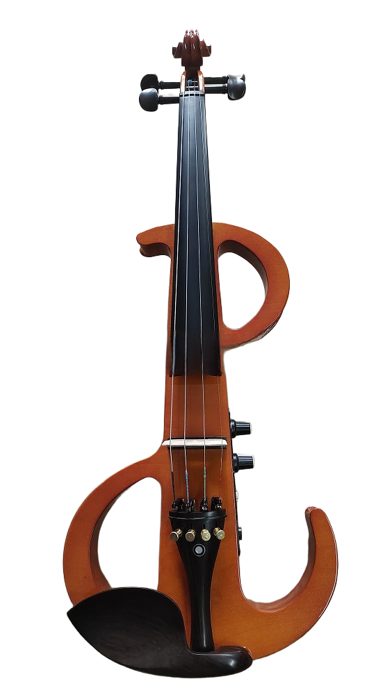 Black Electronic Beginner Performance Electric Violin Musical Instrument_voghion.com