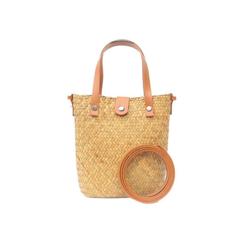Borsa a tracolla in paglia intrecciata a mano, versatile, con tracolla, portamonete, per le vacanze in spiaggia, in rafia, per telefono da donna_voghion.com
