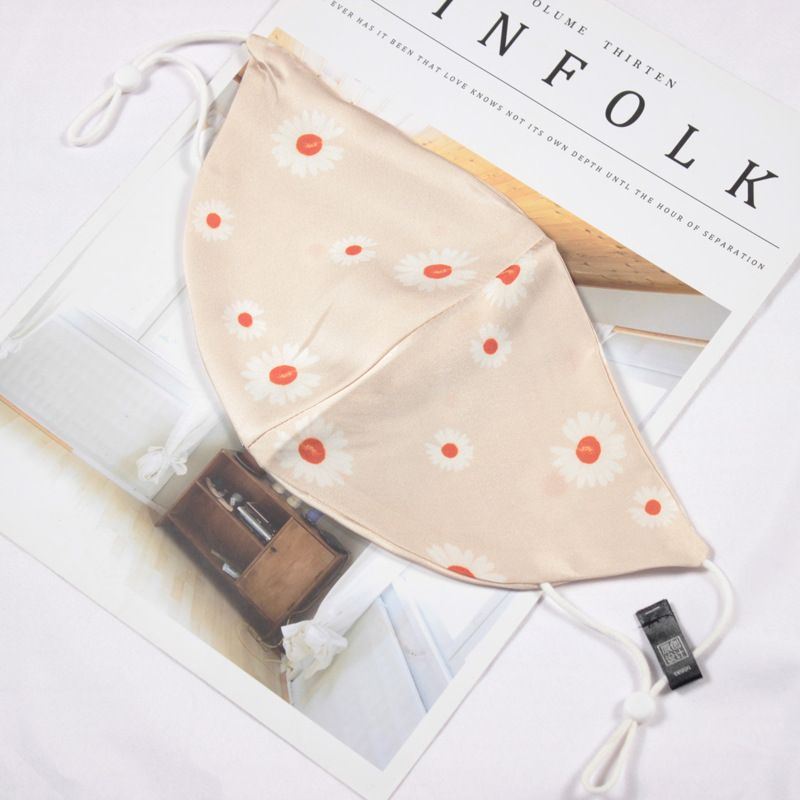 Masque anti-poussière d'automne lavable et réglable en tissu floral à la mode avec double couche_voghion.com