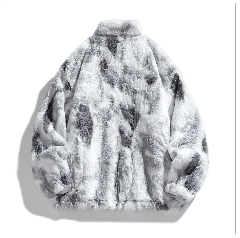 Cappotto invernale da uomo in lana d'agnello, ampio, foderato in pile tie-dye, spesso e caldo, stile streetwear alla moda_voghion.com