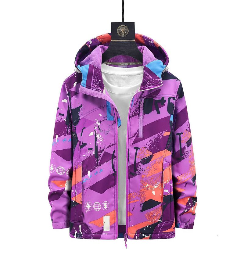 2024 New Outdoor Single Layer Soft Shell Jacket Plus Size Couples Camouflage Waterproof Windproof Coat_voghion.com
