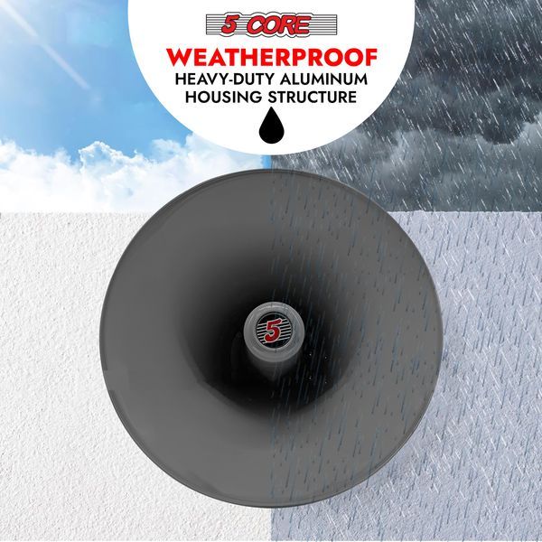 5 Core Indoor Outdoor PA Horn Circular Speaker 12 Inch 350W PMPO Loud Sound Megaphone Driver Horns W 400Hz-5KHz, 8 Ohm Waterproof Weatherproof Vehic_voghion.com