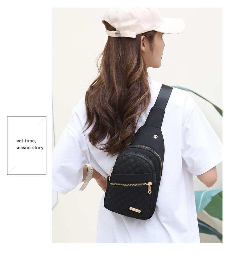 Sac de poitrine rétro minimaliste, nouveau fil brodé multicouche, sac à dos de poitrine de grande capacité, sac à bandoulière de loisirs en plein air pour hommes et femmes_voghion.com