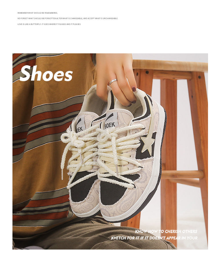 Nieuwe China-Chic Kleine Ster Liefhebbers Mannen en Vrouwen Skateboarden Sh Canvas Dubbele Sh Touwen Veelzijdige Koreaanse Student_voghion.com