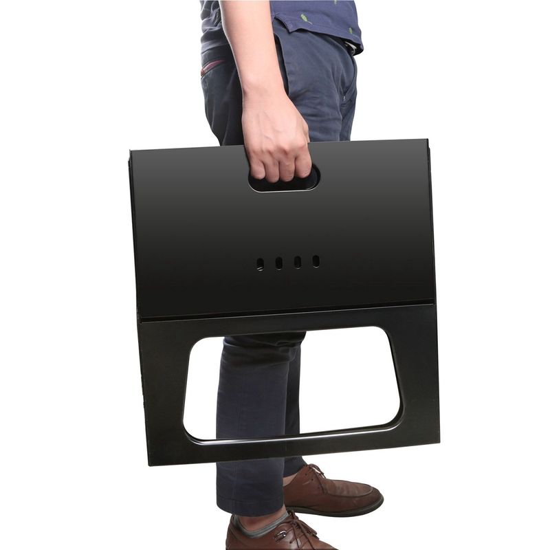 Portable Charcoal Grill - Mini BBQ Grill - Small Table Top Charcoal Grill For Camping, Outdoor Cooking - Foldable Camping Grill For Picnics, Tailgating And Backyard Grilling_voghion.com