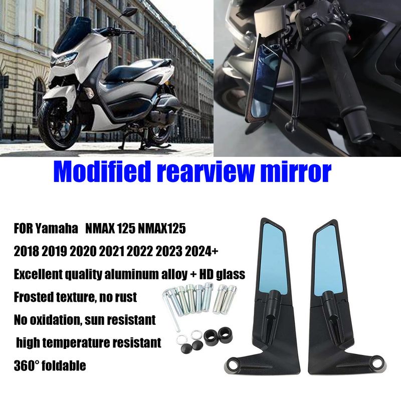 PER Yamaha NMAX 125 NMAX125 Specchietto retrovisore laterale per moto Specchietto retrovisore laterale Accessori per la retromarcia_voghion.com