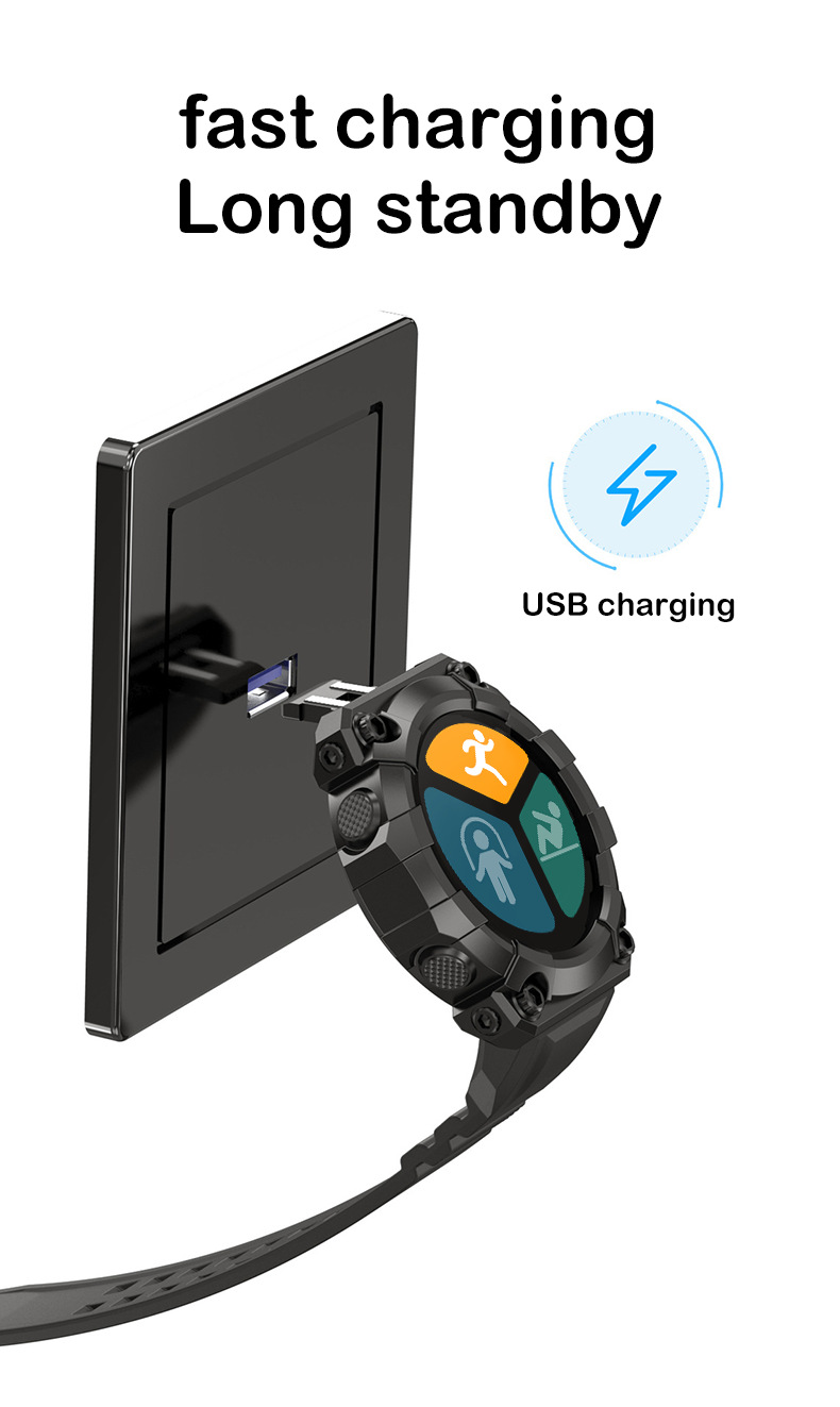 FD68S Smart Uhren Männer Kinder Bluetooth Smartwatch Touch IP67 Armband Fitness Armband Verbunden Uhren Für IOS Androi_voghion.com