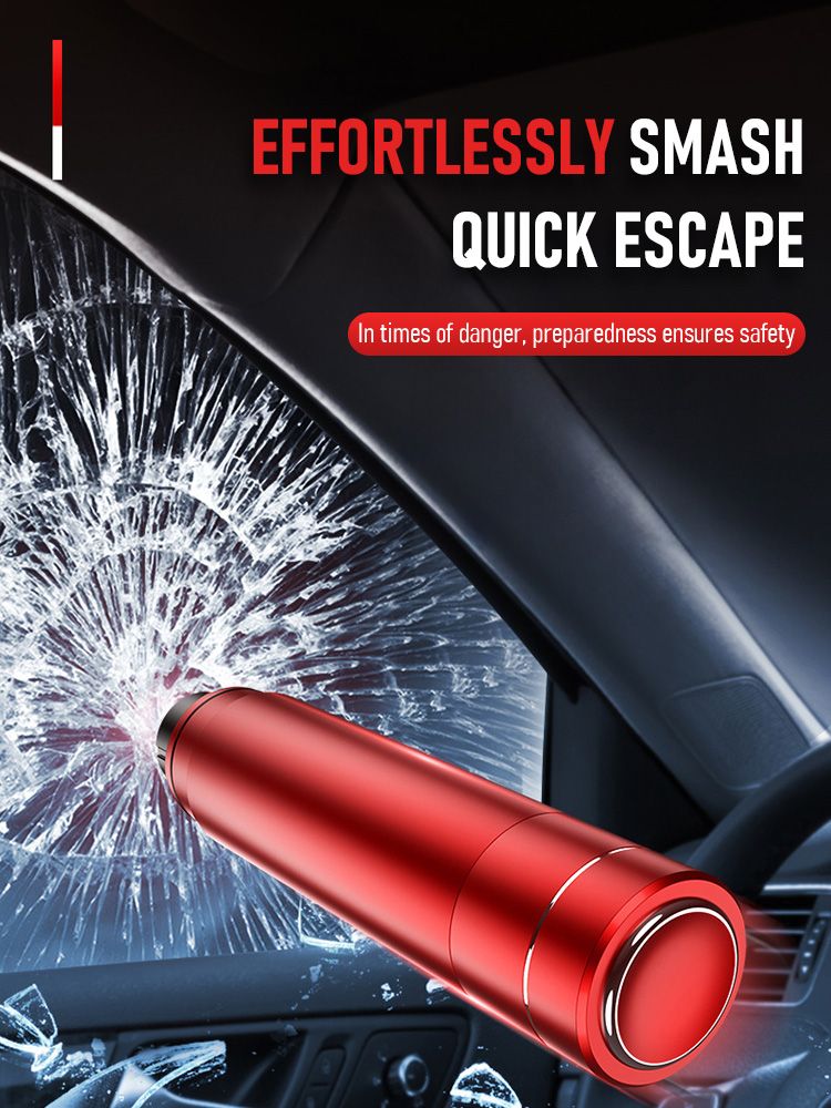 Automobilski čekić za hitne slučajeve 2 u 1 Razbijač prozora Rezač sigurnosnog pojasa Auto Window Escape Emergency Safety Hammer Alat za spašavanje_voghion.com