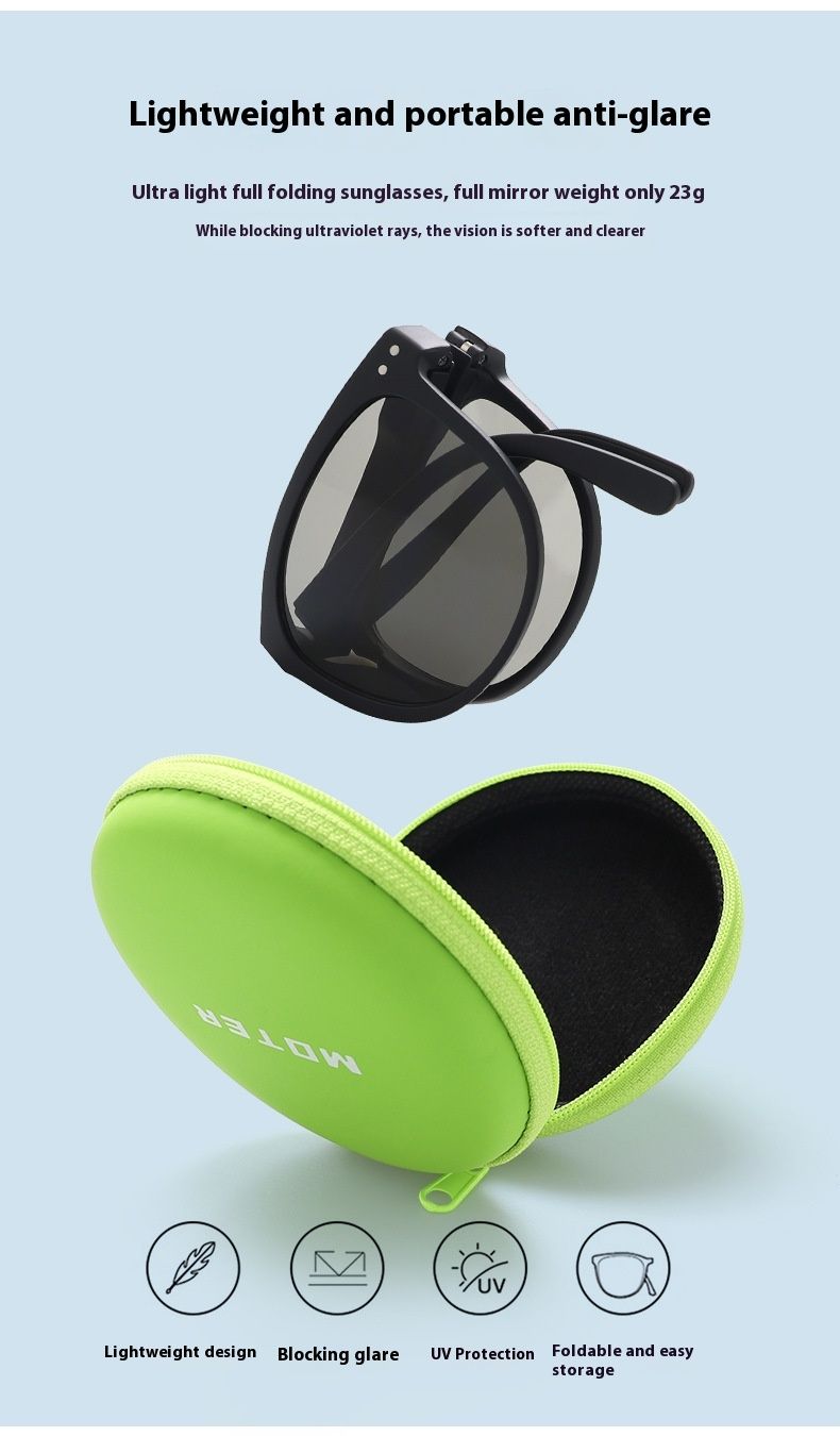 2024 Neue Sonnenbrillen für Frauen, Internet-Berühmtheit, Sonnenschutz, gleicher Stil, Sommermode, leicht, faltbar für Männer_voghion.com