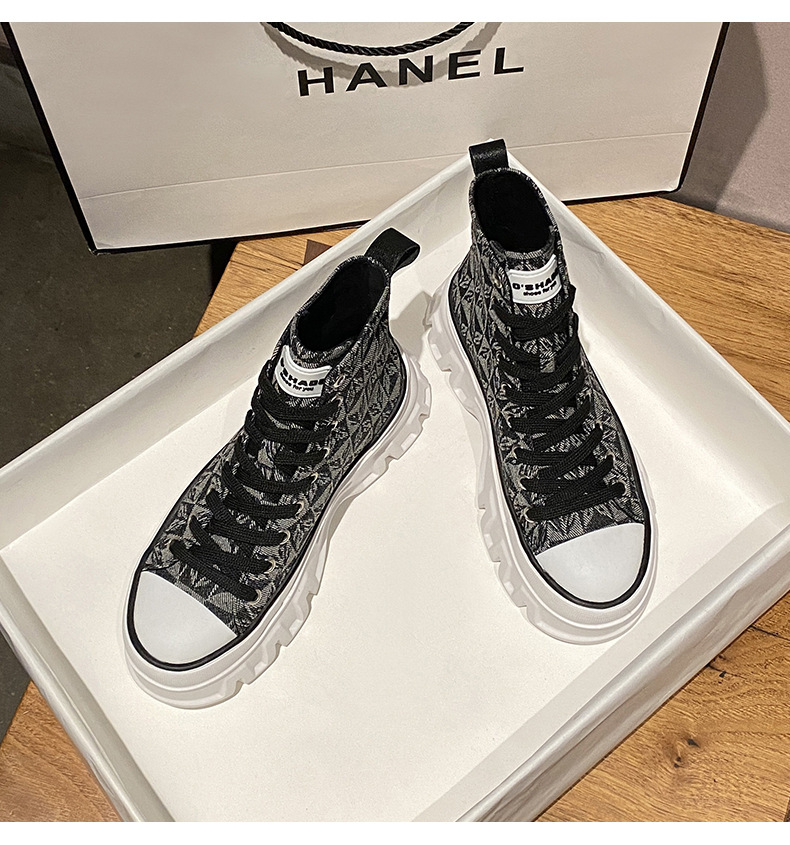 Sneakers casual in tela con plateau alto per donna Estate nuova altezza interna traspirante Scarpe bianche versatili per donna_voghion.com