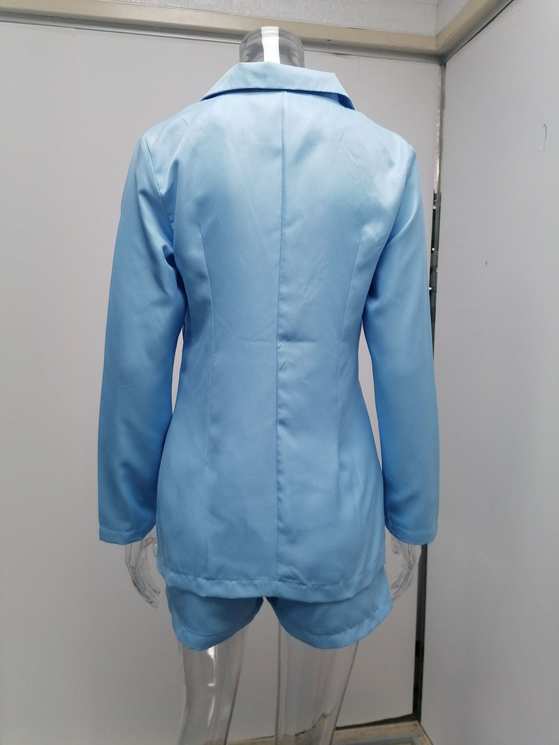 Kadın Giyim yeni sonbahar ve kış moda yaka uzun kollu gündelik mizaç iki parçalı küçük kadınlar için takım elbise_voghion.com