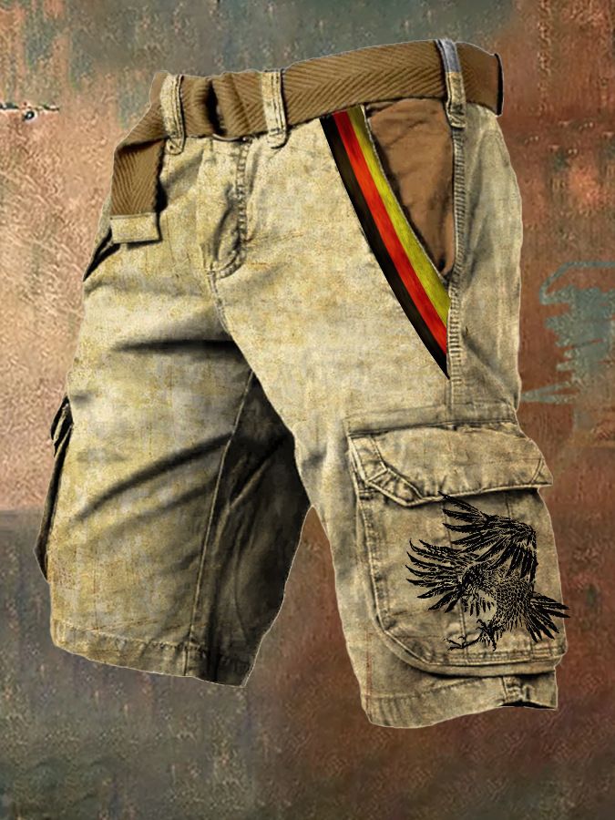 Unbeatable Quality Independence Day Flag 3D Digital Printed Work Pants, Loose And Trendy Men's Sports Shorts_voghion.com