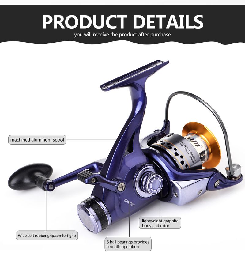 FISH KING Spinning Full Metal Gapless Long Casting Lure Reel Accessori Attrezzatura da pesca_voghion.com