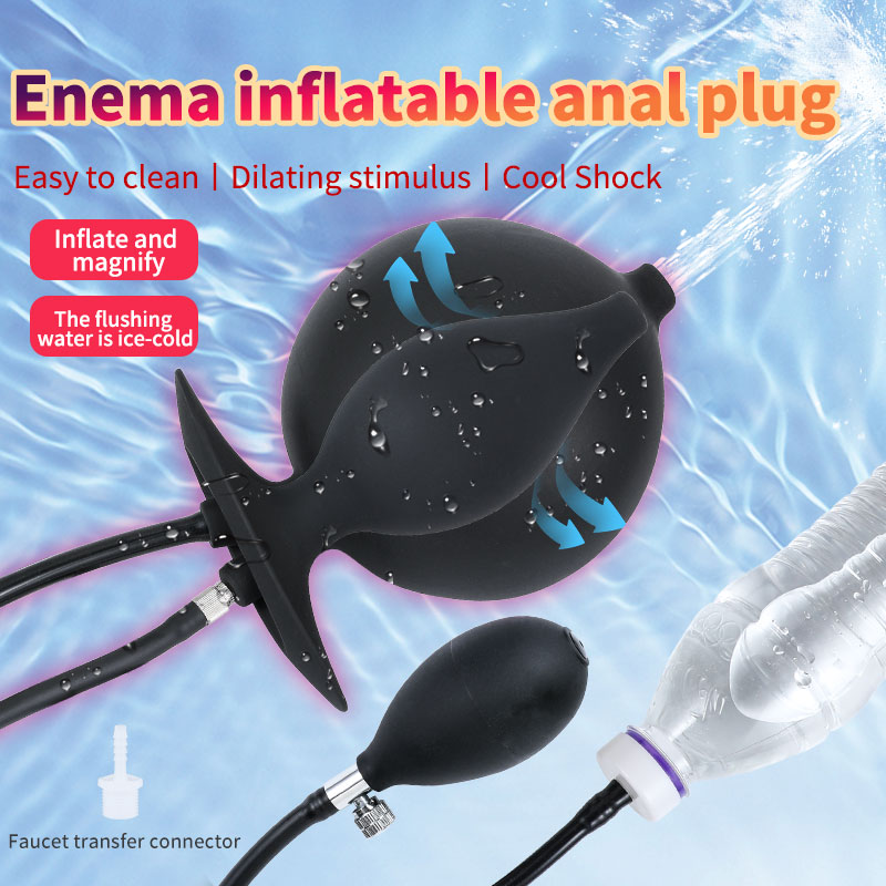 Iatable Anal Enema Plug può espandere la grande natica Plug Protate Maager Dilatatore anale Fluh Enema Male e Fema_voghion.com