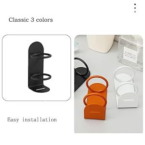 Mighty Umweltfreundlicher Zahnbürstenhalter – Wandmontage, kein Bohren, Schwarzer Badezimmer-Organizer EU_voghion.com
