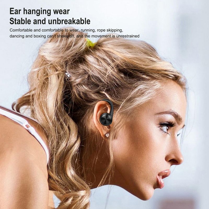 Écouteurs sans fil Bluetooth 5.0 TWS avec crochet d'oreille et casque stéréo_voghion.com