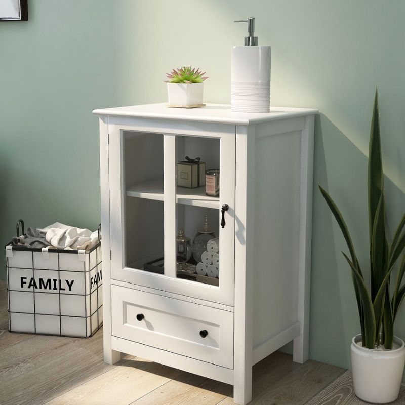 And With Glass Bell Storage Buffet Single Unique Cabinet Doors Handle_voghion.com