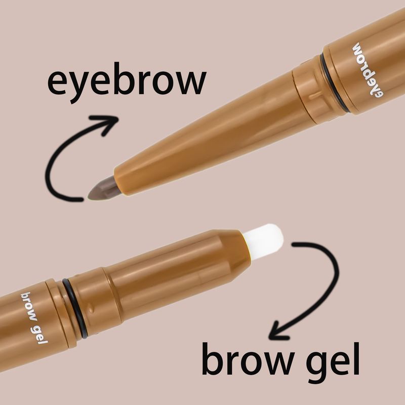 Eyebrow Enhancers Eyebrow Pencil With Eyebrow Glue Automatically Rotates Waterproof And Non Fading Natural And Long Lasting Eyebrow Dyeing Cream_voghion.com